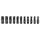 Powerbuilt 647048 1/2" Drive 6 Pt. Metric Deep Impact Socket Set, 11 Pieces [並行輸入品]