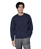 [ナノ・ユニバース] PBT ストレッチ クルーネック ニット メンズ L 120 ネイビー 672-5222217
