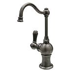 Whitehaus WHFH3-H4131-ABRAS Forever Hot Instant Hot Water Dispenser with Traditional Spout, Antique 