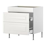IKEA(イケア) FAKTUM リーディンゴー ホワイト 80 cm 99856961 シンクユニット用ベースキャビネット 引き出し付/ フロント2枚、リーディンゴー ホワイト