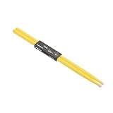 uxcell 1ペア メイプルウッドドラムスティック アンチスリップハンドルグリッ プ 7A イエロー クラシックドラムスティック ドラミング ミュージカルインストゥルメント パーカッション用