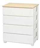 【収納　引き出し】天板耐荷重10ｋｇ♪全段スライドレール仕様のチェスト　４段ワイド