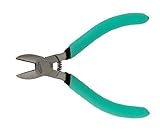 Xcelite S55NS Oval Head Diagonal Cutter with Handle Coil Spring, Standard Jaw, 5 Length, 49/64 Jaw L
