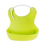 Gaorui（ガオルイ）ベビー よだれかけ 無地　シリコーンエプロン 男の子 女の子　防水 食事サイズの調節可能です食事用スタイ・エプロン離乳食 イエロー　レッド　パープル　オレンジ　グリーン　ブルー