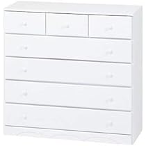 ホワイト 5段チェスト 木製 装飾付き 楽天市場】チェスト 5段 白 完成品 80 木製 光沢 おしゃれ