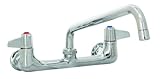 T&S Brass 5F-8WLX10 Wall Mount Faucet with 8-Inch Centers and 10-Inch Swivel Nozzle by T&S Brass