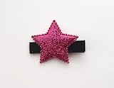 Baby Deer Clips　ヘアクリップ for ベビー　グリッタースター (ローズピンク)
