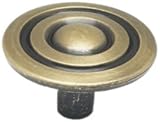 Achim Home Furnishings 717-KNB-24 Cabinet Knob, Antique Brass, Set of 6 by Achim Home Furnishings