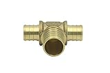 Generic Lead Free Brass PEX Crimp Fitting 3/4" x 3/4" x 1" PEX Reducing Tee (Pack of 5) [並行輸入品]