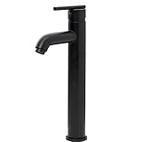 VIGO Seville Single Lever Vessel Bathroom Faucet, Matte Black [並行輸入品]