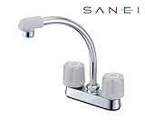 三栄水栓　SANEI　ツーバルブ台付混合栓　K71D-LH-13 家事用品 台所用品 ab1-4764bq-ah [簡素パッケージ品]