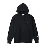 [チャンピオン] パーカー 長袖 裏毛 ワンポイントロゴ 刺繍 フーデッドスウェットシャツ C3-W101／C3-W101Z／C3-W101L／C3-Y136L メンズ ブラックXシルバーグレー 2XL