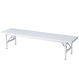 折り畳みアルミベンチ　バネ脚　W180cm