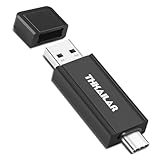 THKAILAR USBメモリ タイプC 128GB SSD外付けメモリ2in1 USB 3.2 Gen 2高速フラッシュドライブ(読取り 最大350MB/s)OTG Type-C Type-A メモリースティックPhone15/スマホ/PC/Pad/ノートパソコンなど対応