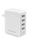 USB 充電器 [4ポート/40W/折り畳み式プラグ/急速充電] AC アダプター iPhone/iPad/Android その他のUSB機