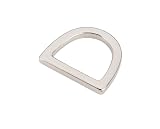 [kokungkuan] 日本製Dカン24mm ニッケル 半月カン レザークラフト 吊り具 接続金具