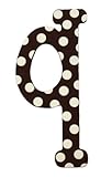 My Baby Sam Polka Dot Letter q, Brown/White by My Baby Sam