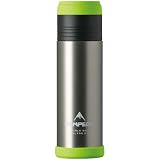 アトラス 水筒 750ml 超保温ボトル 真空断熱 ステンレス ボトル 保温保冷 キャンプ アウトドア 登山 スポーツドリンク対応 白湯 テンピーク シルバーグリーン ATPB-750SXG