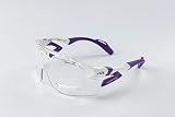 AirFly Medical ノーズパッドレス 医療用保護メガネ ブルーライトカット 曇り止めレンズ 鯖江産 AF-301 MD30 ホワイト×パープル