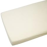 2x Cot Jersey Fitted Sheet 120x60cm 100% Cotton Cream by For-your-Little-One