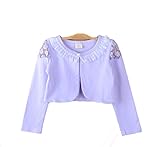 Honey baby 子供服 女の子 キッズ ボレロ カーディガン 長袖 ボレロ フォーマル レース 結婚式 発表会 日焼け 冷房 対策