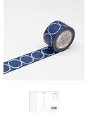 カモ井 ミナペルホネンtambourine petit･navy 幅25mm×10m巻き MTMINA21 【× 5 個 】 + 画材屋ドットコム ポストカードA