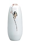 マルサン宮本 九谷焼 花器 7.5号花瓶 木の実に鳥 AP3-1031