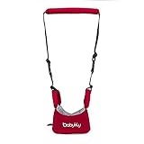 Handheld Baby Walking Helper Kid's Safe Harness Learning Walker Assistant Protective Belt,Wine Red b