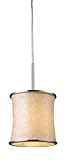 Elk 20024/1 Fabrique 1-Light Drum Pendant In Polished Chrome And Retro Beige Shade [並行輸入品]