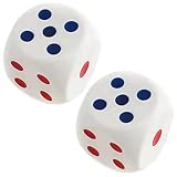 ルボナリエ ダイス サイコロ ソフト 大きい ストレス解消 2個 8x8x8cm (ホワイト)