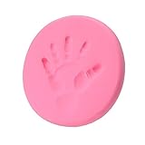 Smola ベビー アートクレイ 手形足型 ABS製 指紋粘土 出産祝い ギフト 満月メモリアル DIY手芸 0-24ヶ月　成長記録 (ピンク)