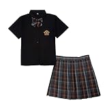 jk制服 コスプレ 長袖 半袖 女子高校生 学生服 スクール 学園祭 文化祭 卒業式 冬 4点セット ブレザー 紺色 ブラウス 刺繍 リボン