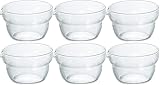 HARIO(ハリオ) 日本製 耐熱ガラス製 片口ボウル 100ml KB-10-BK 6個セット クリア
