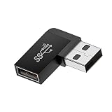 L型 USB3.0A to USB A(右1個セット) YITONGXXSUN （OTG） 変換アダプタ/変換コネクタType A タイプA オス-タイプA メス データ 転送 急速 充電 延長 アルミニウム合金製