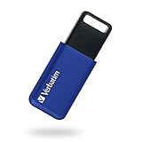Verbatim バーベイタム USBメモリ 64GB USB3.1(Gen1) スライド式 ストラップホール付き ブルー USBSLM64GBV1