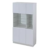 JK Alnair 鏡面ウォールラック ガラス 90cm幅 FAL-0014WH