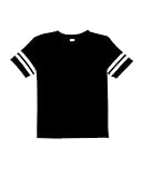 ラビットスキン 100% コットン ブランク 幼児 サッカージャージー T シャツ 半袖 US サイズ: 2T カラー: ブラック