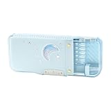 ソニック 筆箱 えんぴつチェックα うかサポ 両面筆入 ロック付 リアナティアラ ライトブルー FD-2567-LB