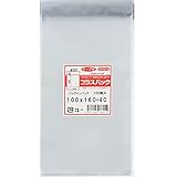 OPP袋 横100x縦160+40mm テープ付き 30# プラスパック 【 100 枚】