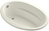 KOHLER K-1163-S1-96 Sunward 60-Inch x 42-Inch Drop-In Bath with End Drain, Biscuit [並行輸入品]
