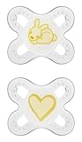 MAM Silicone Start Pacifier, White, 2-Count by MAM [並行輸入品]