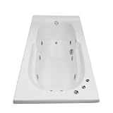 Carver Tubs – ar7136 Hygenic Aquaマッサージ6ジェットWhirlpool浴槽 – 71 9 / 16 " x 36 "