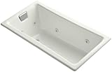 Kohler K-852-HE-NY Tea-For-Two 5Ft Whirlpool with Custom Pump Location, Dune [並行輸入品]