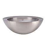 Decolav 1228-P Double Walled Polished Above-Counter Vessel with Overflow , Stainless Steel by Decola