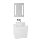 Iotti tn475時間容器シンク浴室洗面化粧台壁マウントwith Lighted Mirror含ま 24 Inch Iotti TN475 1