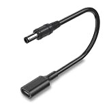 CYD USB-C PD to DC 電源ケーブル 5.5mm*2.1mm 長さ30cm 15W(5V-3A) 急速充電 Type-C DC変換ケーブル 多重保護 耐熱耐寒 耐摩耗 プリンター、ワイヤレス防犯カメラ、ソーラーパネル、LEDストライプ、携帯電話、タブレット、スピーカー、レコーダー、MP3対応