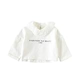 Milkiwai Tシャツ 女の子 長袖 レース トップス ベビーウェア 下着 春秋 部屋着 丸襟 綿 73 80 90 100 110 韓国風 可愛い size 100 (ホワイト)