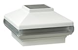 Deckorators 141774従来Solar Versa Postキャップ、ホワイト、4 " x 4 "