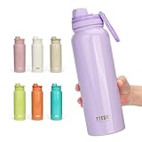 TYESO 水筒 真空断熱 スポーツボトル 530ml/750ml 保温保冷 水筒 直飲み 広口 ハンドル付 大人 子供 6色