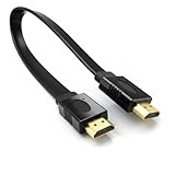 【4K/3D対応・超薄型】HDMIフラットケーブル 1.5m 10.2Gbps高速伝送 スティックTV・壁掛けテレビ・ノートPC用 C2HDV14FL150ST